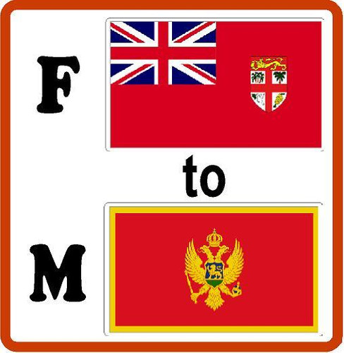Fiji to Montenegro
