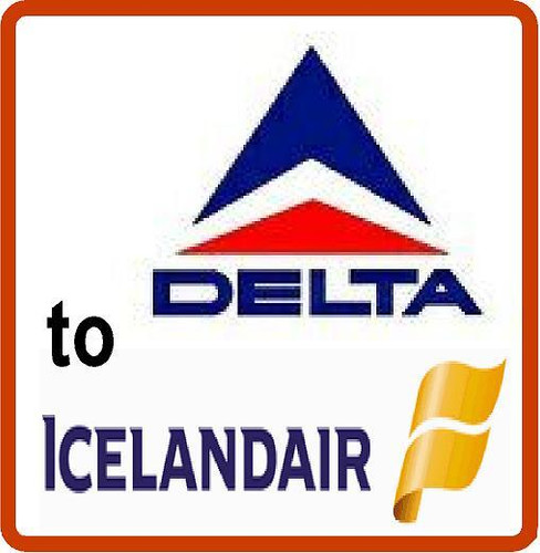 Delta to Iceland Air Airline Logos