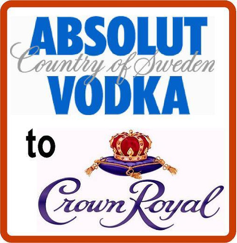 Absolute to Crown Royal BEER LOGOS