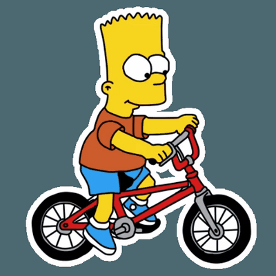 bart simpson BIKE Sticker