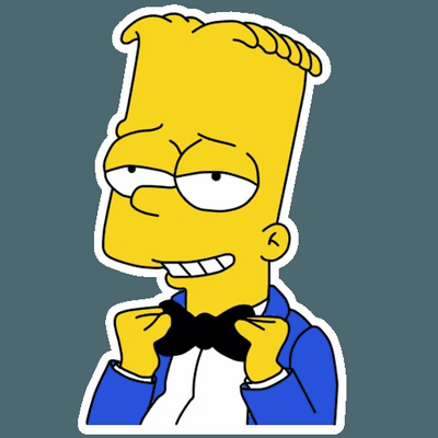 bart simpson BOW TIE Sticker
