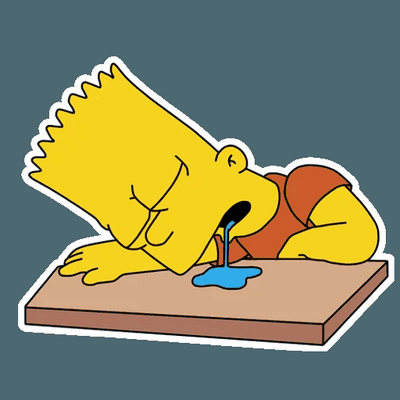 bart simpson DROOL Sticker