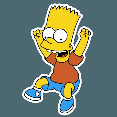bart simpson HAPPY DANCE Sticker