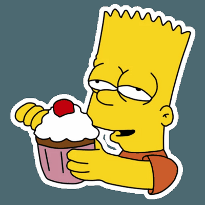 bart simpson ICE CREAM Sticker