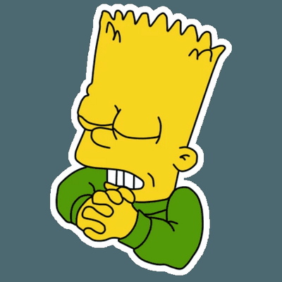 bart simpson PRAY Sticker