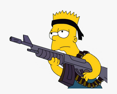 bart simpson RAMBO STICKER