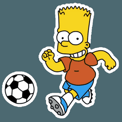 bart simpson SOCCER Sticker