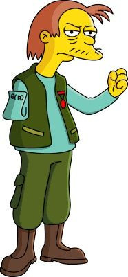 Herman Hermann funny simpson sticker