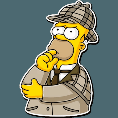 homer jay simpson SHERLOCK STICKER