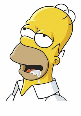 homer simpson DROOL Sticker