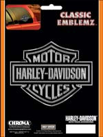 Harley Davidson Embossed Chrome Decal