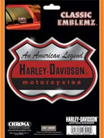 Harley Davidson Legend Embossed Chrome Decal