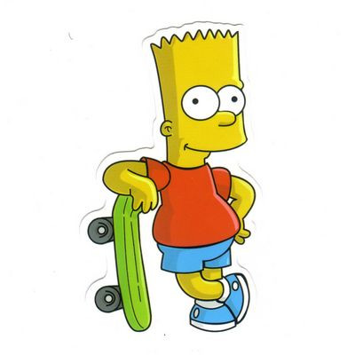 simpsons bart SKATE BOARD Sticker 2