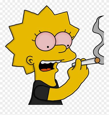STONED LISA simpson sticker