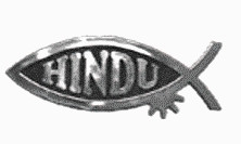 Hindu Fish Chrome Emblem