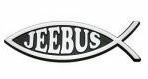 Jeebus Chrome Car Emblem