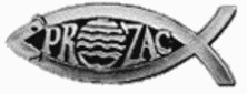Prozac Fish Chrome Emblem