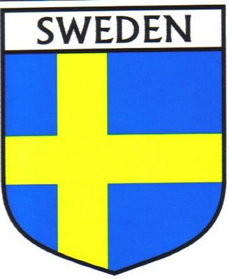 Sweden Flag Crest Decal Sticker