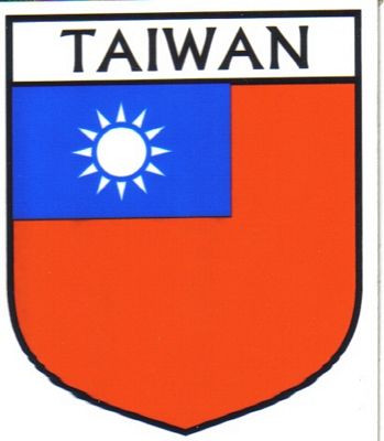 Taiwan Flag Crest Decal Sticker