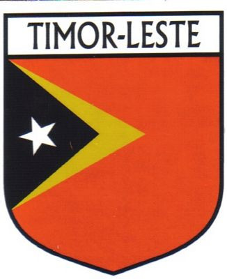 Timor Leste Flag Crest Decal Sticker