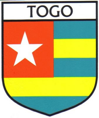 Togo Flag Crest Decal Sticker