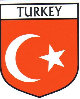 Turkey Flag Crest Decal Sticker