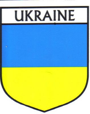 Ukraine Flag Crest Decal Sticker