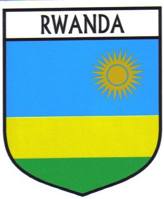 Rwanda Flag Crest Decal Sticker