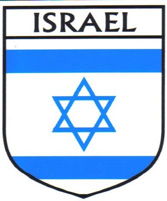 Israel Flag Crest Decal Sticker