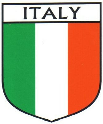 Italy Flag Crest Decal Sticker
