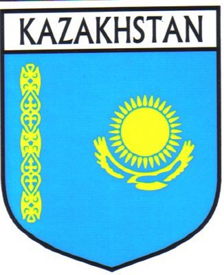 Kazakhstan Flag Crest Decal Sticker
