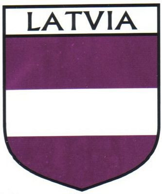 Latvia Flag Crest Decal Sticker