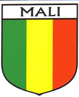 Mali Flag Crest Decal Sticker