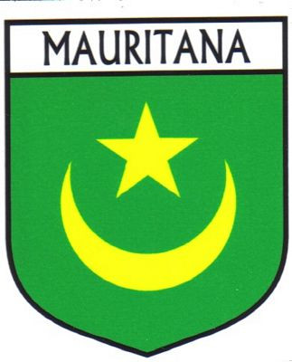 Mauritania Flag Crest Decal Sticker