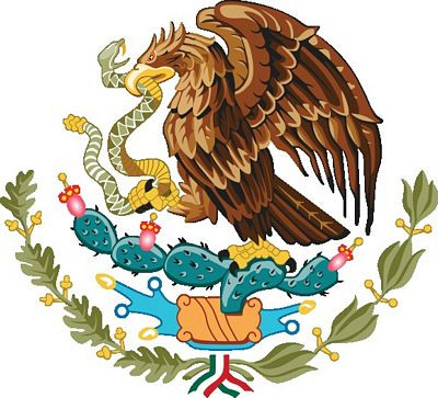 mexico flag crest sticker