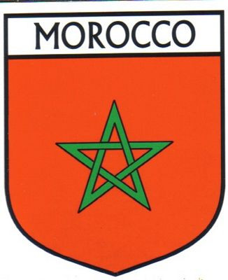Morocco Flag Crest Decal Sticker