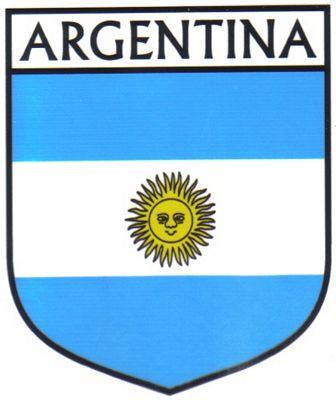 Argentina Flag Crest Decal Sticker
