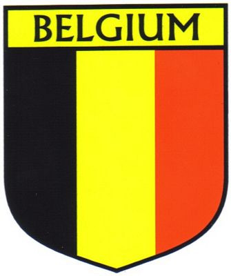 Belgium Flag Crest Decal Sticker