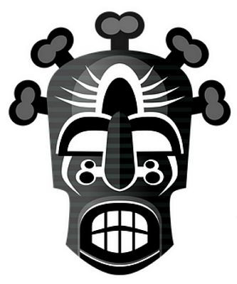 African Color Mask Sticker Africa Decal 1