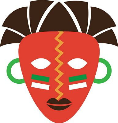 African Color Mask Sticker Africa Decal 7