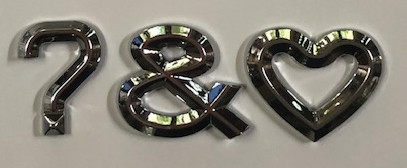 Style 4 Chrome Prism Punctuation Marks 1.2"