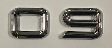 Style 4 Chrome Block Prism Numbers 1.2"