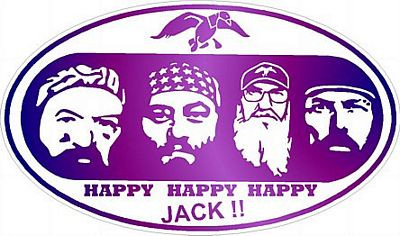 Duck Dynasty Color Oval Sticker PURPLE
