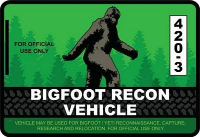 bigfoot RECON permit sticker