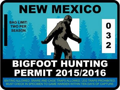 NEW MEXICO BIGFOOT HUNTING STICKER
