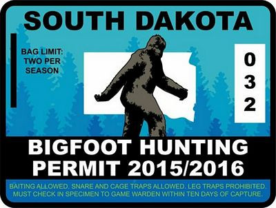 SOUTH DAKOTA BIGFOOT HUNTING STICKER