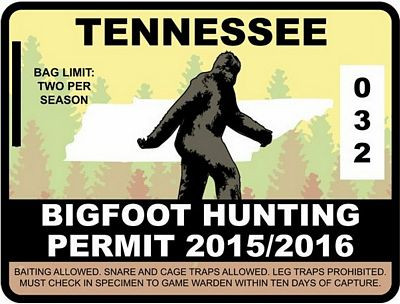 TENNESSEE BIGFOOT HUNTING STICKER