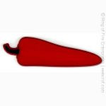 Red Chili Pepper Car Emblem
