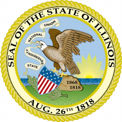 state seal sticker ILLINOIS