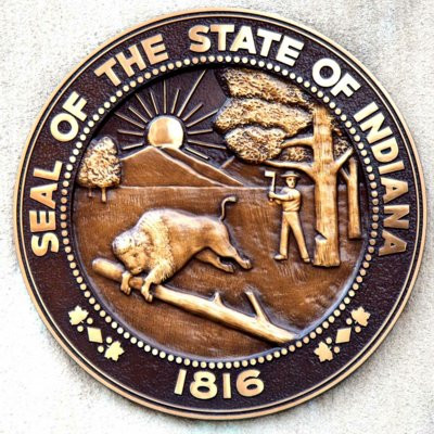 state seal sticker Indiana
